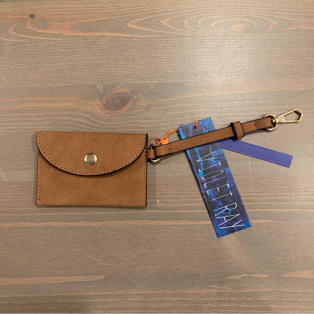 NWT Violet Ray Faux Leather/Suede Card Holder